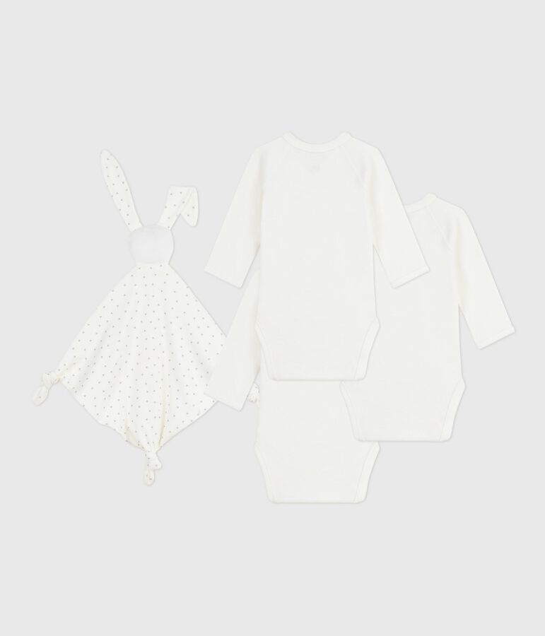 Cofanetto regalo nascita in cotone ricamato variante 1