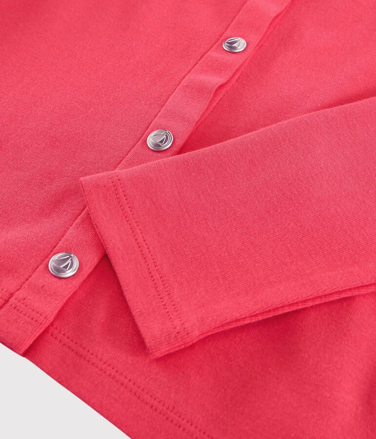 Cardigan in cotone bambina rosa GROSEILLER