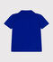 Polo a maniche corte in cotone bambino blu SURF
