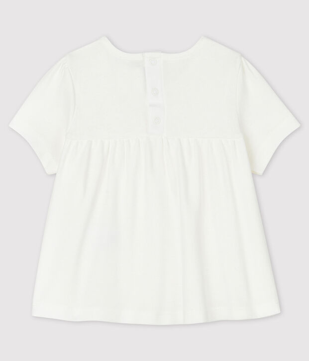 Blusa in cotone beb&egrave; bianco