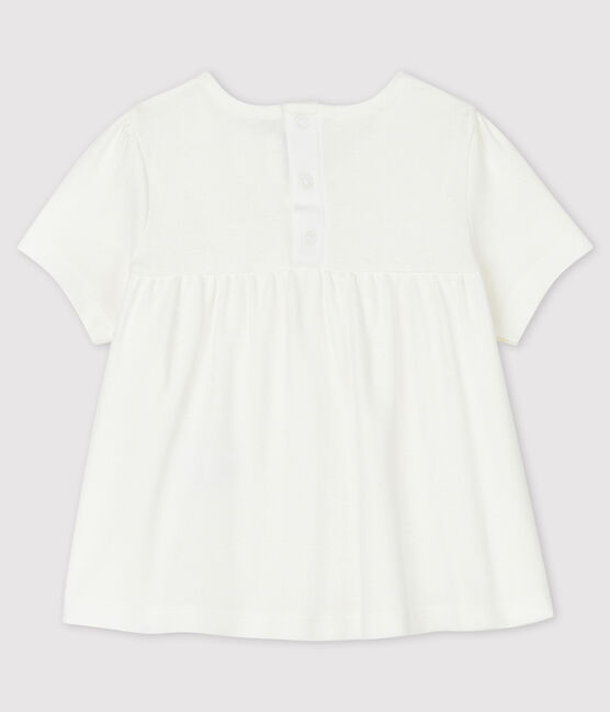 Blusa in cotone bebè bianco MARSHMALLOW