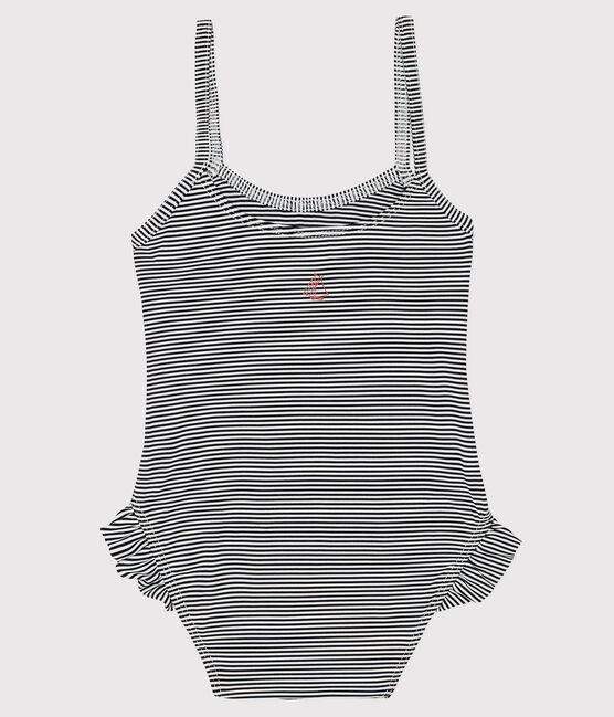 Costume da bagno UPF 50+ bebè blu ABYSSE/bianco LAIT