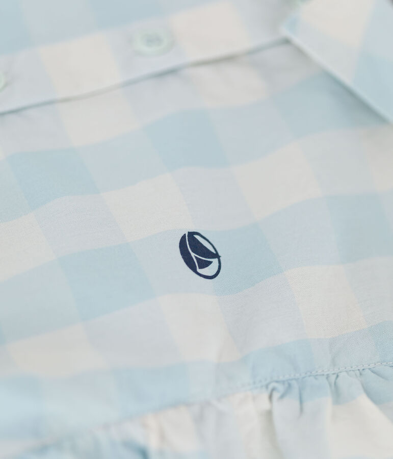 Abito a manica corta in popeline bambina BOLDAIR/bianco