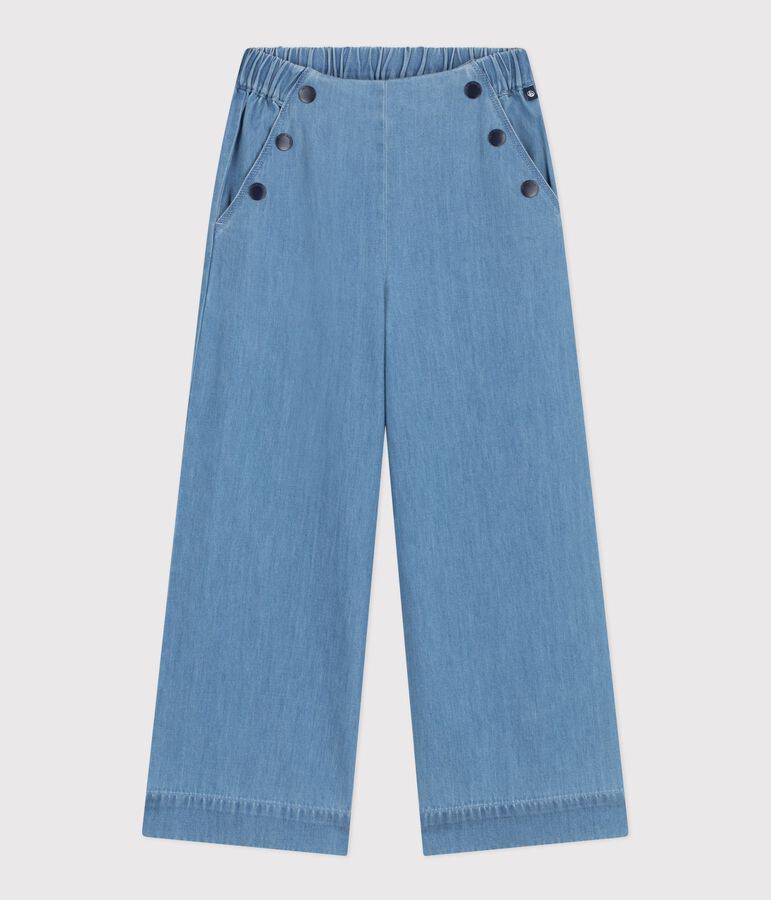 Pantaloni in denim bambina blu