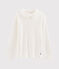 T-shirt bambina con colletto alla collegiale bianco MARSHMALLOW