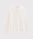 T-shirt bambina con colletto alla collegiale