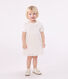 Abito a maniche corte con colletto in cotone e tulle neonato