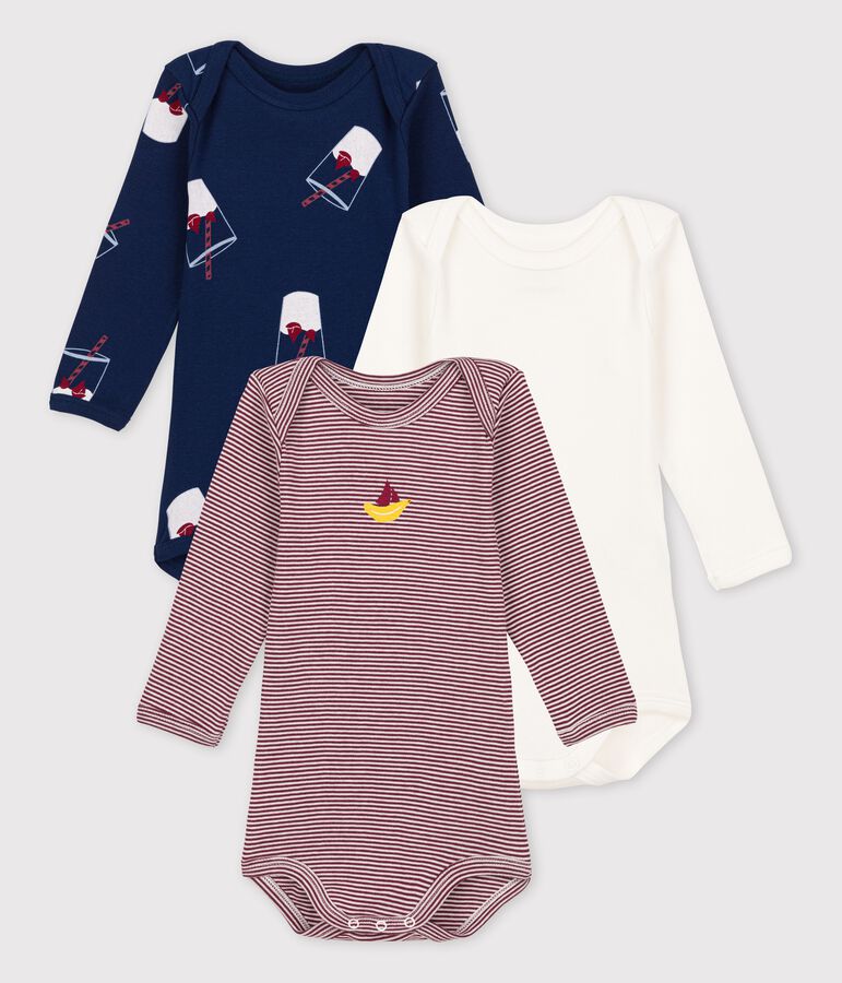 Confezione da 3 body beb&egrave; in cotone biologico Tajinebanane x Petit Bateau multicolore