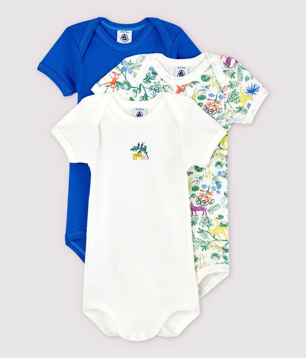 Confezione da 3 body manica corta fantasia beb&egrave; multicolore