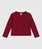 Cardigan in cotone tinta unita bambino AMARANTE