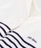 Tutina corta in cotone a righe con collo alla marinara neonato blu/blu