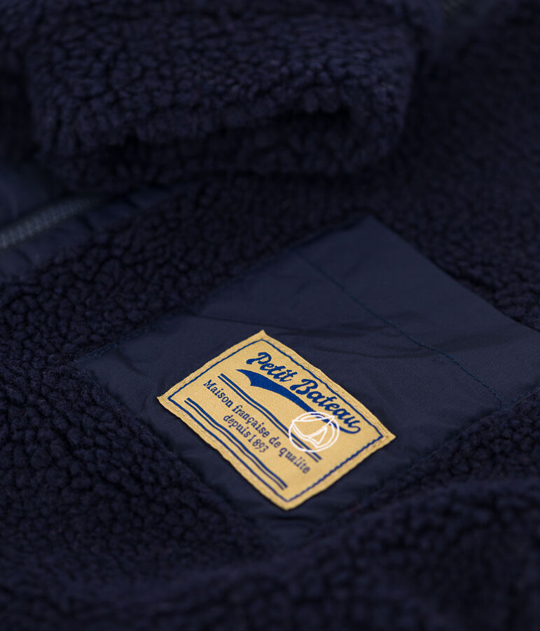 Giacca in sherpa bambino blu SMOKING