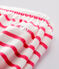Culotte bloomer a righe in cotone bebè femmina bianco MARSHMALLOW/rosa GEISHA