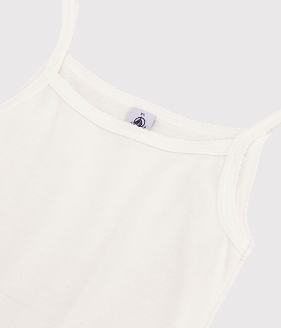 Canottiera con spalline iconica in cotone Donna bianco MARSHMALLOW