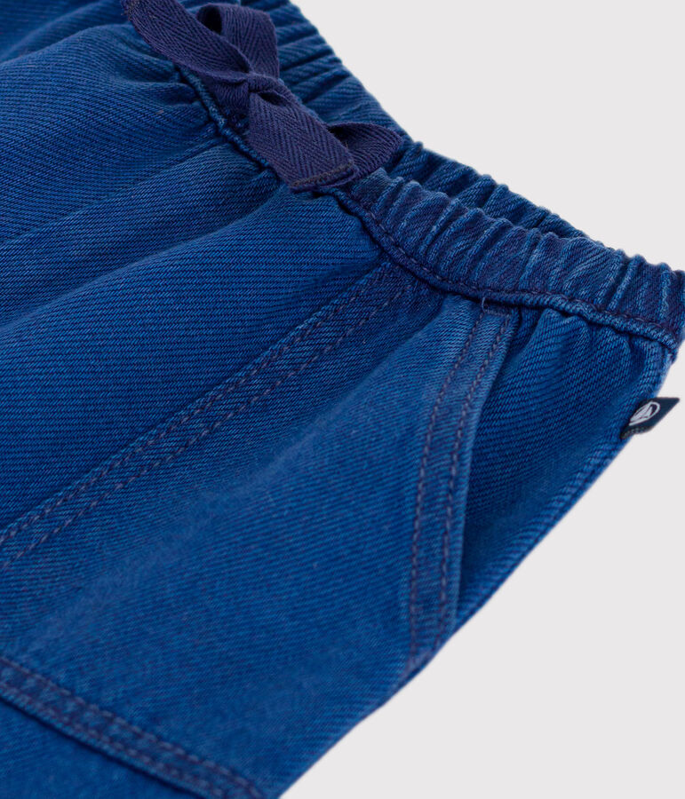 Pantaloni in cotone lyocell per beb&egrave; blu