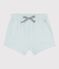 Shorts in cotone tinta unita neonato blu