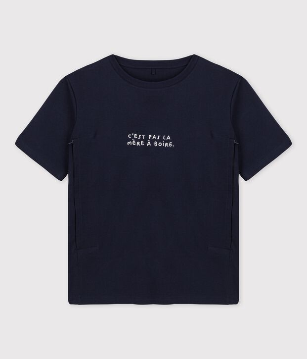T-shirt allattamento Tajinebanane x Petit Bateau blu