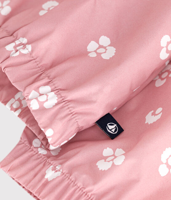 Giacca a vento a fiori bambina rosa CHARME/bianco MARSHMALLOW