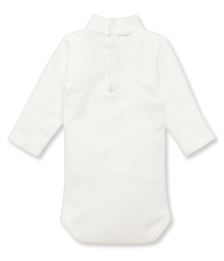 Body collo alto per beb&eacute; unisex bianco