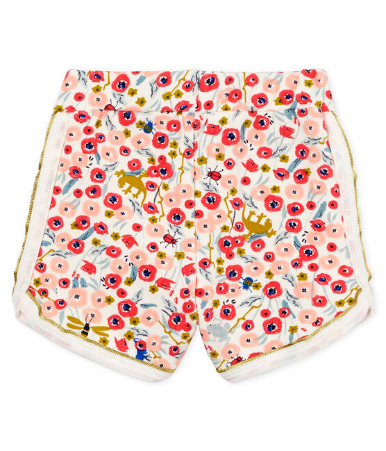 Short bebè femmina fantasia bianco MARSHMALLOW/bianco MULTICO