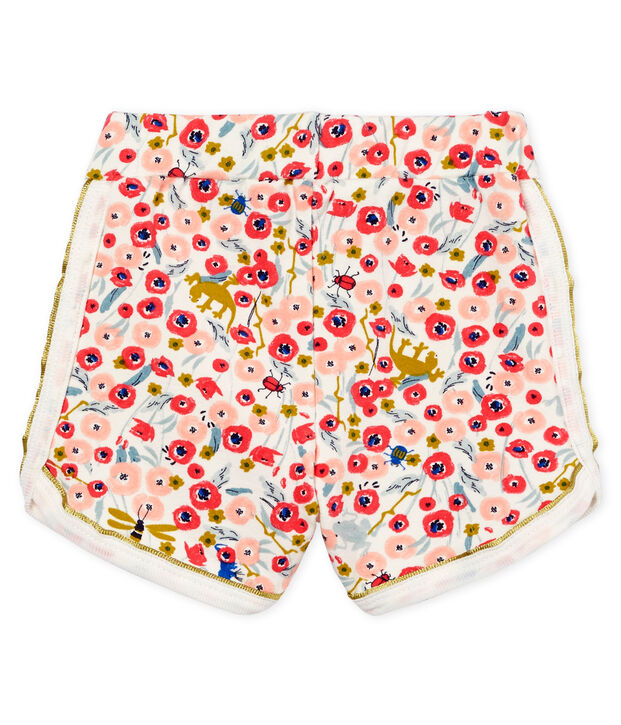 Short beb&egrave; femmina fantasia bianco/multicolore