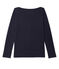 T-shirt donna a maniche lunghe in lino laccato blu SMOKING/blu BRILLANT