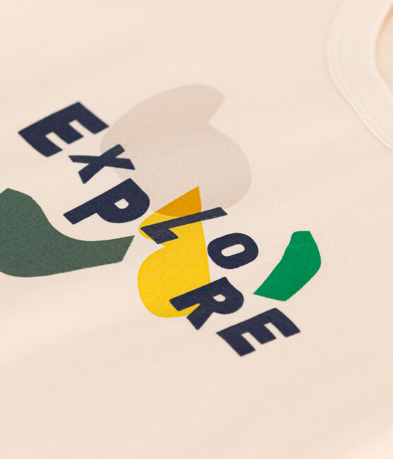 T-shirt stampata in jersey leggero bambino bianco AVALANCHE/ MULTICO