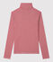 Dolcevita iconico in cotone a righe Donna rosso SANGRIA/ MARSHMALLOW