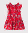 Robe bébé fille imprimée rosso PEPS/bianco MULTICO