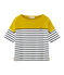 Marinière maniche corte donna giallo BAMBOO/bianco MARSHMALLOW/ SMOKING
