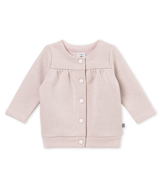Cardigan per bebé femmina in molleton scintillante rosa JOLI/giallo DORE