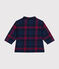 Camicia in flanella a quadri neonato blu SMOKING/bianco MULTICO
