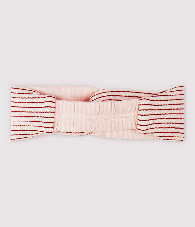 Fascia a righe beb&egrave; femmina rosa/rosa