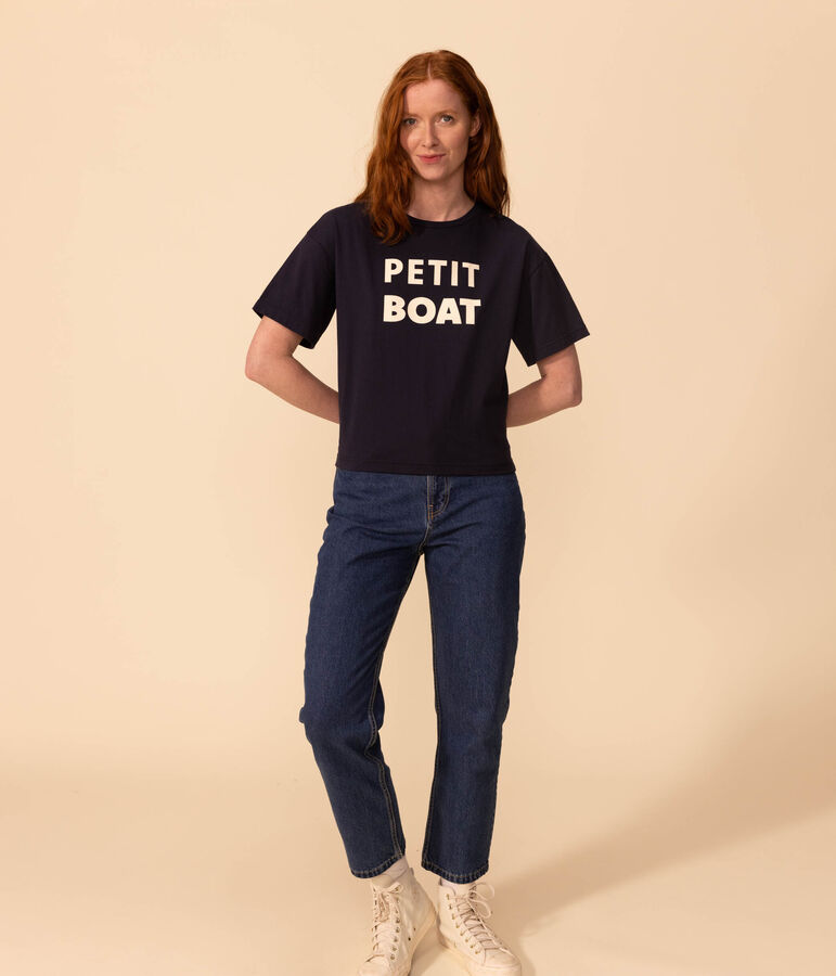 T-shirt LE BOXY in cotone Donna blu