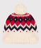Cuffietta in lana jacquard bambino bianco AVALANCHE/ MULTICO