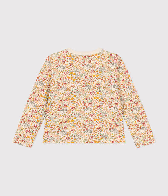 Cardigan in tubique bambina AVALANCHE/ CUIVRE/ MULTICO