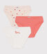 Confezione da 3 slip bambina in cotone