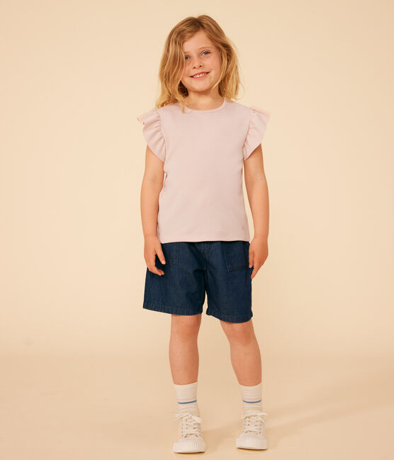 T-shirt bambina in cotone rosa SALINE
