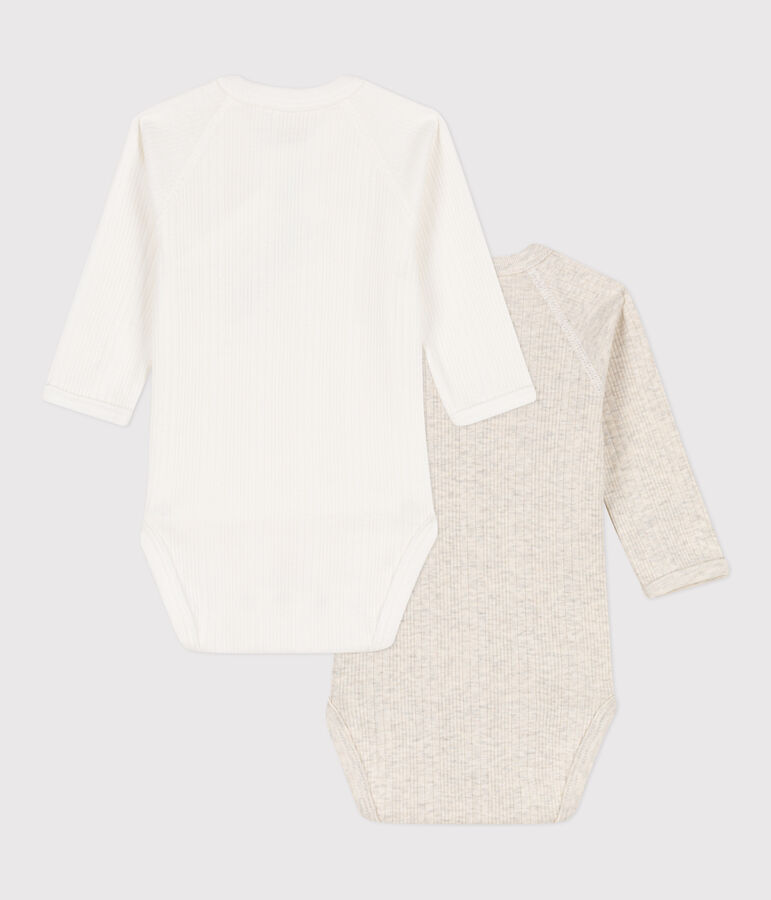 Confezione da 2 body incrociati a maniche lunghe in cotone variante 1