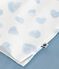 Pigiama in cotone bimateriale con stampa a cuori donna blu ADRIATIC/ MULTICO
