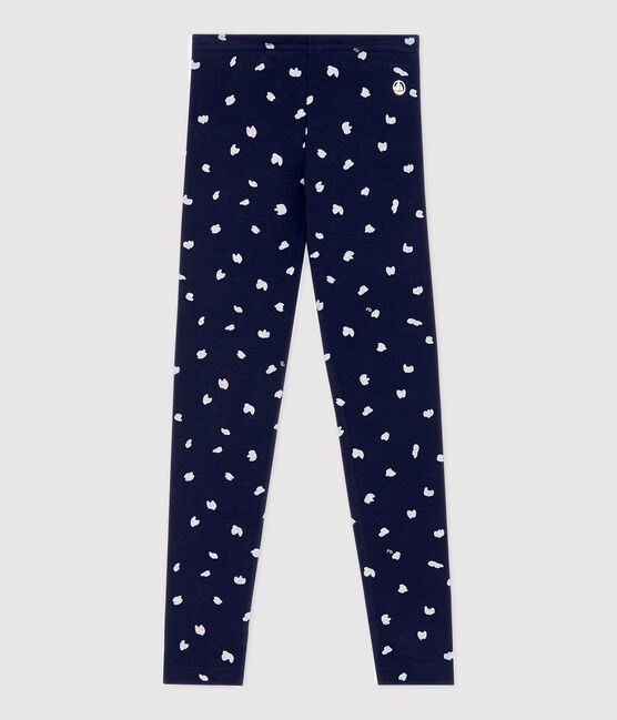 Jeggings bambina in jersey elasticizzato blu SMOKING/bianco MULTICO