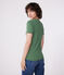 T-shirt a maniche corte in lino donna verde PALMERAIE