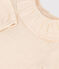 Blusa a maniche lunghe in garza di cotone per neonati ecru AVALANCHE