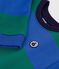 Felpa bambino in cotone a righe blu/verde