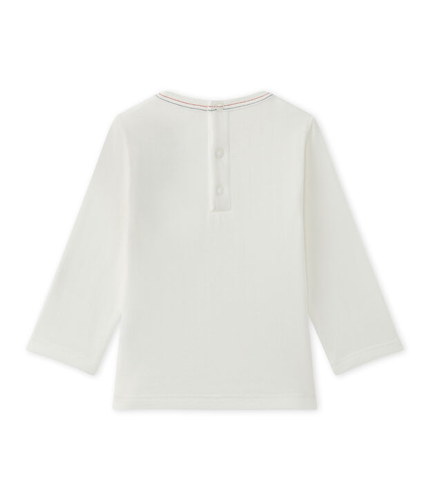 T-shirt beb&eacute; bambino tinta unita bianco