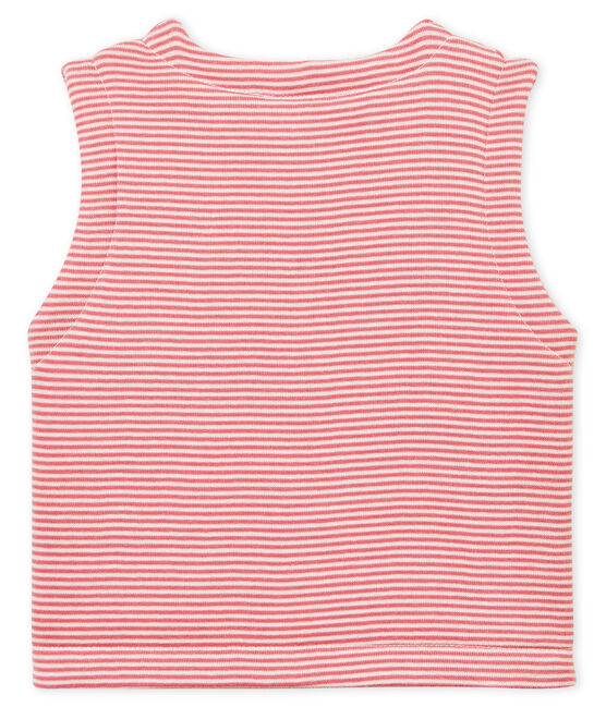 Gilet in costina da neonato rosa CHEEK/bianco MARSHMALLOW