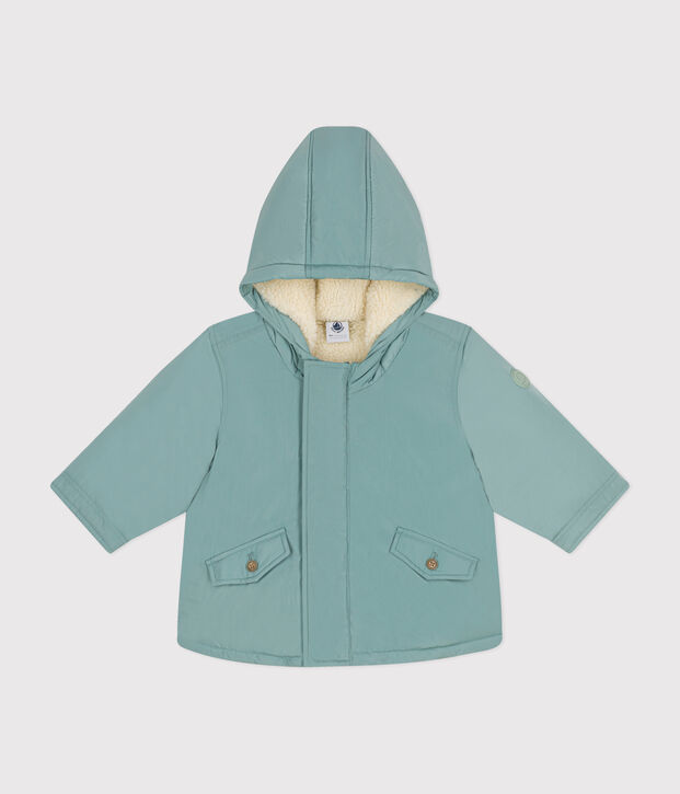 Parka in poliestere neonato verde
