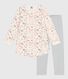 Camicia da notte e leggings bambina in tessuto felpato con stampa a fiori