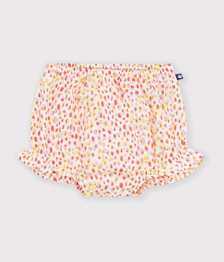 Bloomer in cotone con stampa neonata bianco/multicolore