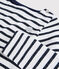 Marinière in jersey bambina bianco MARSHMALLOW/ SMOKING ARGENT BRILLANT